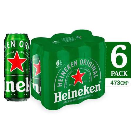 Heineken  six pack 473cc